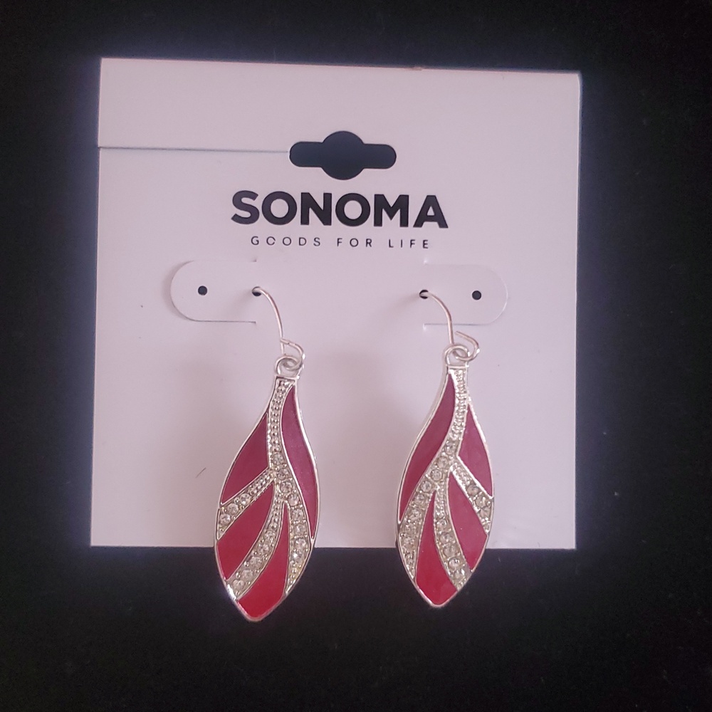 Sonoma Good For Life Red Leaf-Shaped Drop Earrings